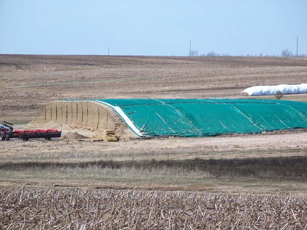 drive-over silage pile