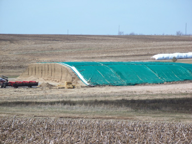 drive-over silage pile